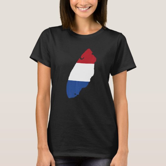 Holland flag in Texel outline Texel T-Shirt (Vorderseite)