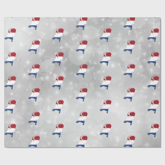 Holland Flag Map Geschenkpapier (Flach)