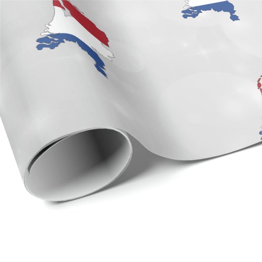 Holland Flag Map Geschenkpapier (Rolleneckpunkt)