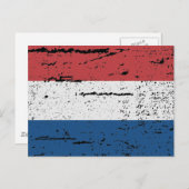 HOLLAND-FLAG POSTKARTE (Vorne/Hinten)