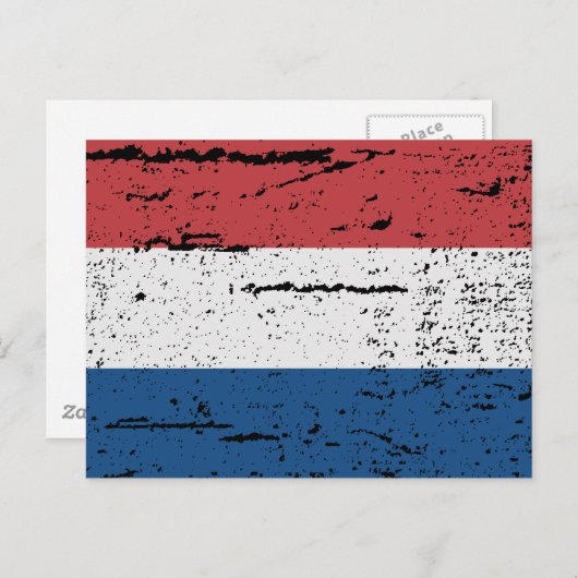 HOLLAND-FLAG POSTKARTE (Vorne/Hinten)