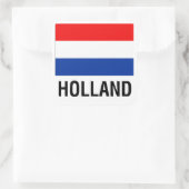 HOLLAND-FLAG QUADRATISCHER AUFKLEBER (Tasche)