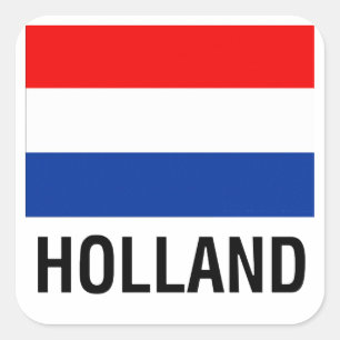 HOLLAND-FLAG QUADRATISCHER AUFKLEBER