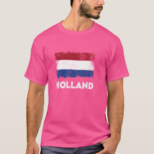 Holland-Flagge Niederlande Blau, Weiß, Rot T-Shirt