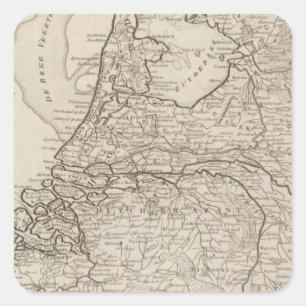 Holland, Friesland, Groningen, Overyssel Quadratischer Aufkleber