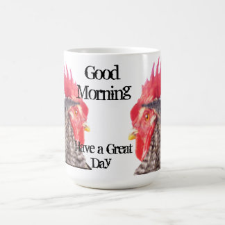 Holland-Hahn-guter Morgen haben eine große Kaffeetasse