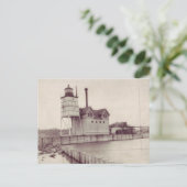 Holland Harbor Lighthouse 2 Postkarte (Stehend Vorderseite)