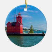 Holland Harbor Lighthouse Keramik Ornament (Vorne)