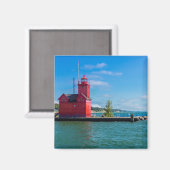 Holland Harbor Lighthouse Magnet (Vorderseite/Rückseite)