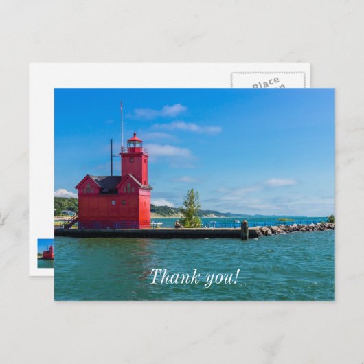 Holland Harbor Lighthouse Postcard Postkarte (Vorne/Hinten)