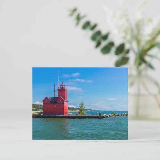 Holland Harbor Lighthouse Postcard Postkarte (Stehend Vorderseite)