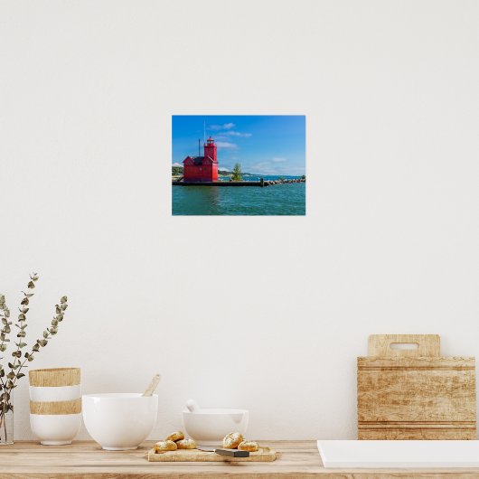 Holland Harbor Lighthouse Poster (Küche)