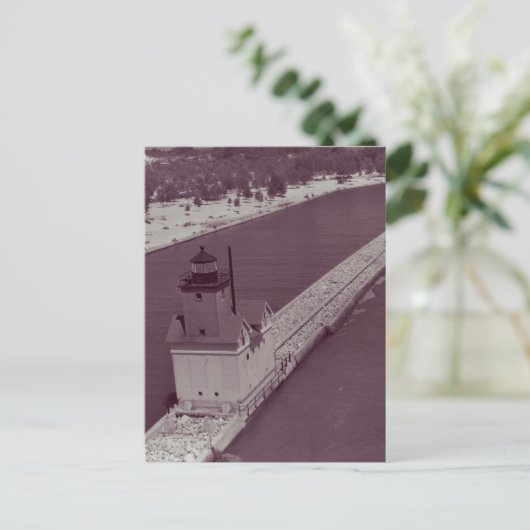 Holland Harbor Lighthouse Postkarte (Stehend Vorderseite)