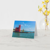 Holland Harbour Lighthouse Danke Karte (Gelbe Blume)