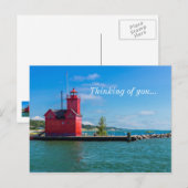 Holland Harbour Lighthouse Denken Sie an Sie Postk Postkarte (Vorne/Hinten)