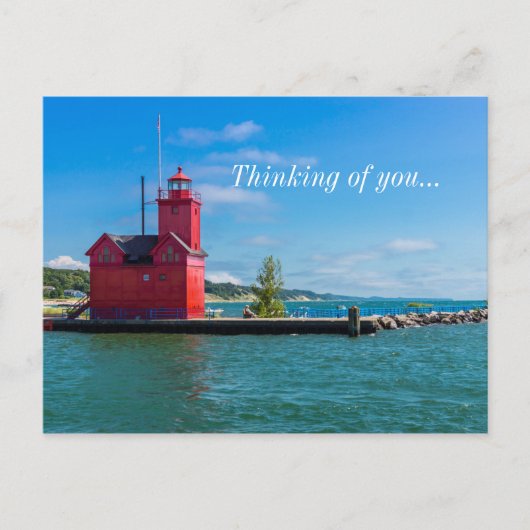 Holland Harbour Lighthouse Denken Sie an Sie Postk Postkarte (Vorderseite)