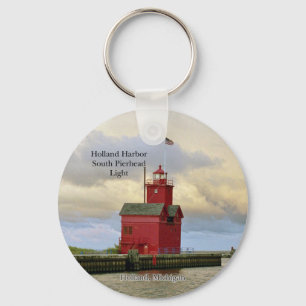 Holland Harbour South Pierhead Light Schlüsselkett Schlüsselanhänger