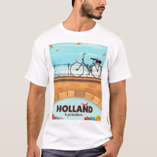 Holland "Ik zal handhaven" Fahrradverleih-Poster. T-Shirt
