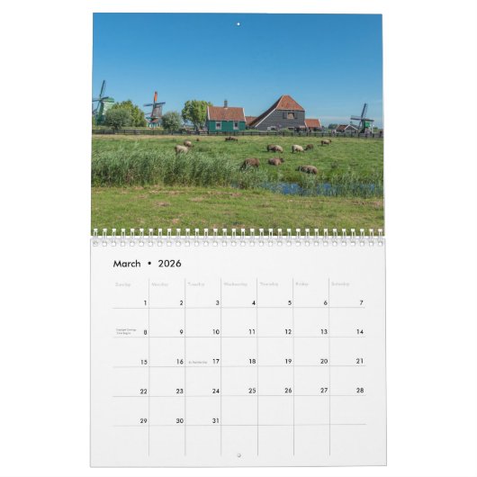 Holland-Kalender 2026 Kalender (Mär 2026)