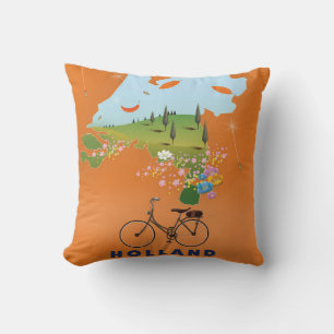 Holland Karte Reiseplakat Kissen