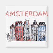 Holland Leaning Houses Magnet (Vorne)
