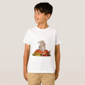 Holland Lop auf einem Pumpkin-T - Shirt (Vorne ganz)