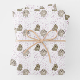 Holland lop bunnies geschenkpapier set