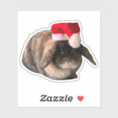 Holland Lop Bunny Daisy Custom Weihnachtssticker Aufkleber (Blatt)
