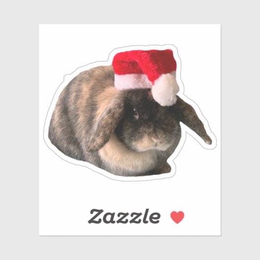 Holland Lop Bunny Daisy Custom Weihnachtssticker Aufkleber (Blatt)