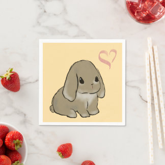 Holland lop bunny  serviette