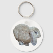 Holland Lop Ear Rabbit Keychain Schlüsselanhänger (Vorderseite)