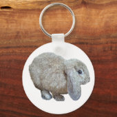 Holland Lop Ear Rabbit Keychain Schlüsselanhänger (Vorderseite)