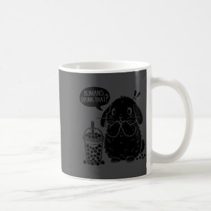 Holland Lop Kaninchen und Boba Tee Lustiger Hase B Kaffeetasse