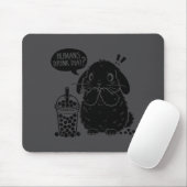 Holland Lop Rabbit And Boba Tea Funny Bunny Bubble Mousepad (Mit Mouse)