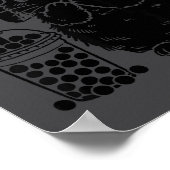 Holland Lop Rabbit And Boba Tea Funny Bunny Bubble Poster (Ecke)