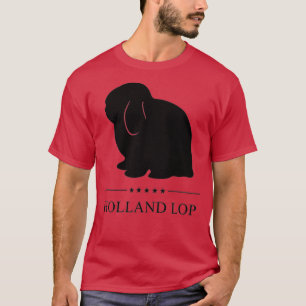 Holland Lop Rabbit Black Silhouette T-Shirt