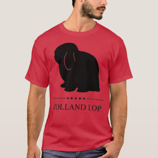 Holland Lop Rabbit Black Silhouette T-Shirt