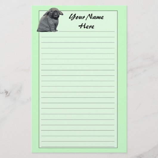 Holland Lop Stationäre Briefpapier (Vorderseite)