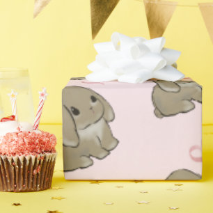 Holland lop with heart  geschenkpapier