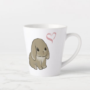 Holland lop with heart milchtasse