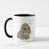 Holland lop with heart  tasse (Links)