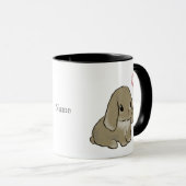 Holland lop with heart  tasse (VorderseiteRechts)