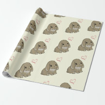 Holland lop with heart yellow