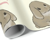 Holland lop with heart yellow  geschenkpapier (Rolleneckpunkt)