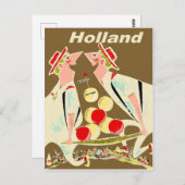 Holland, lustig Vintag Postkarte (Vorne/Hinten)