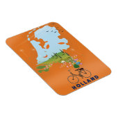 Holland Map Reiseplakat Magnet (Rechte Seite)