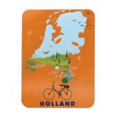 Holland Map Reiseplakat Magnet (Vertikal)