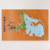 Holland Map Reiseplakat Puzzle (Horizontal)