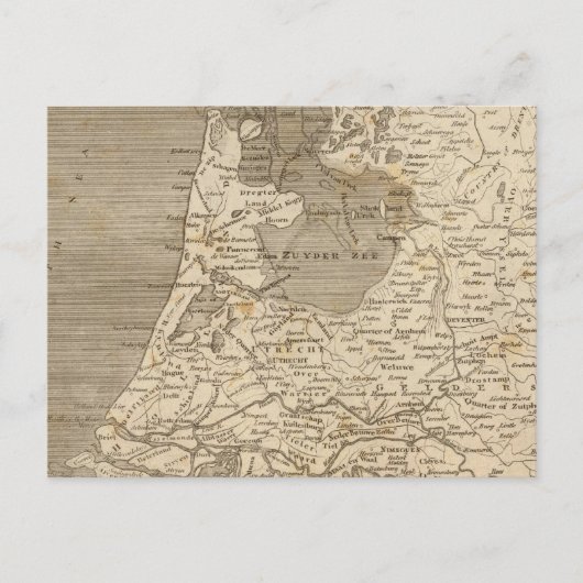 Holland Map von Arrowsmith Postkarte (Vorderseite)