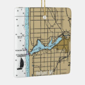 Holland MI Nautical Chart Keramikornament (Rechts)
